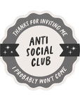 Anti-Social Club Sticker