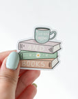 Cup of Coffee and Books Sticker