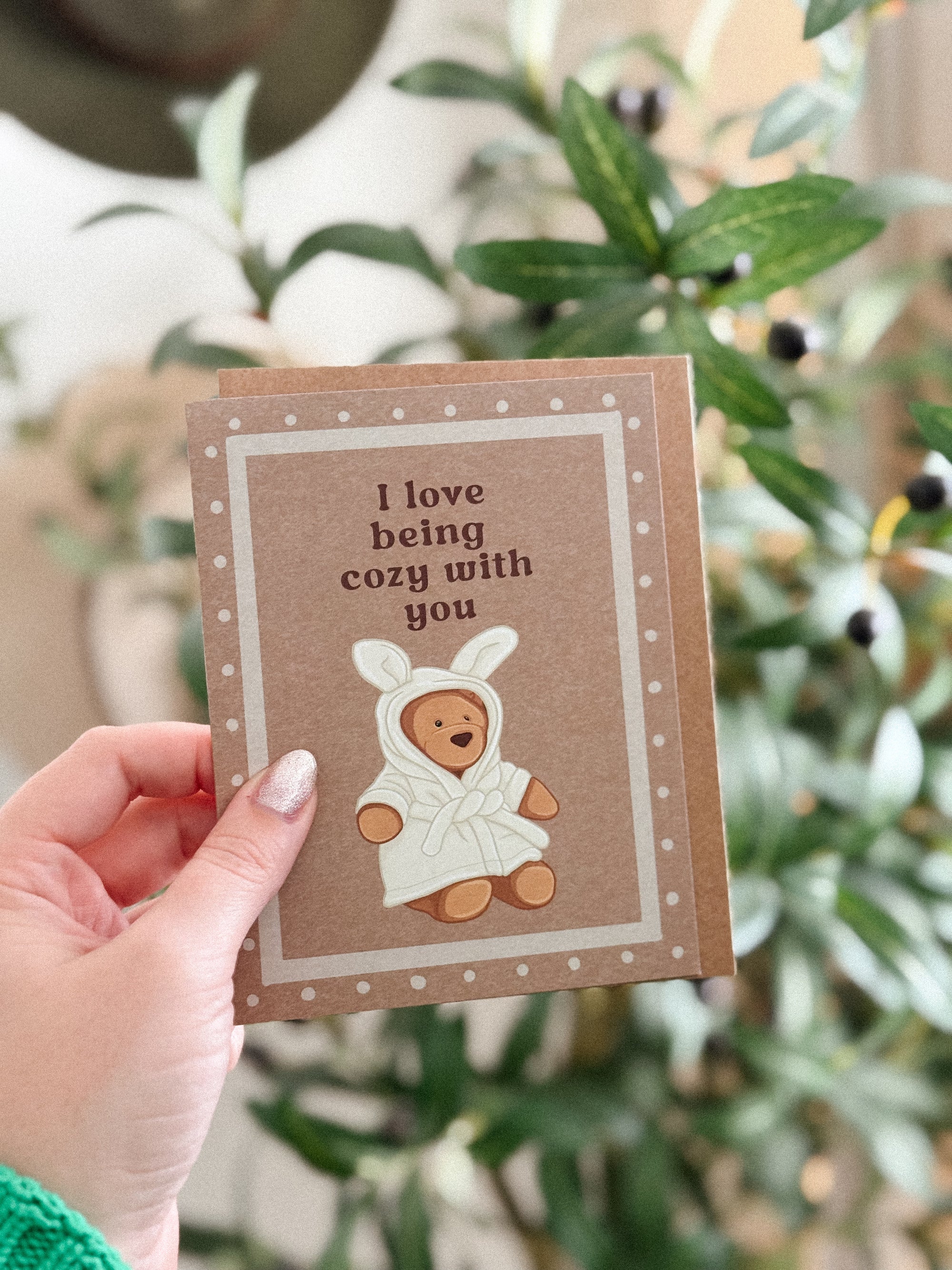 Cozy With You Bear Jelly Card