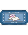 Late Night Readers Book Club Sticker