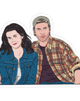 Lorelai and Luke Sticker