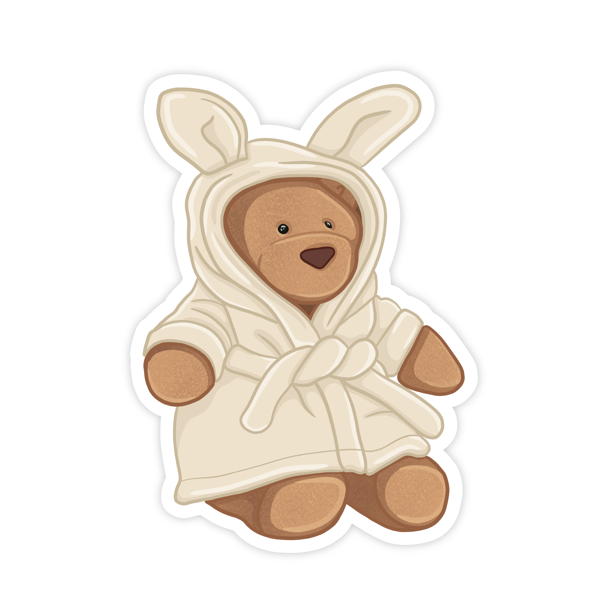 Cozy Robe Bear Jelly Sticker