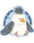 Seagull Jelly Yappin' and Snackin' Sticker